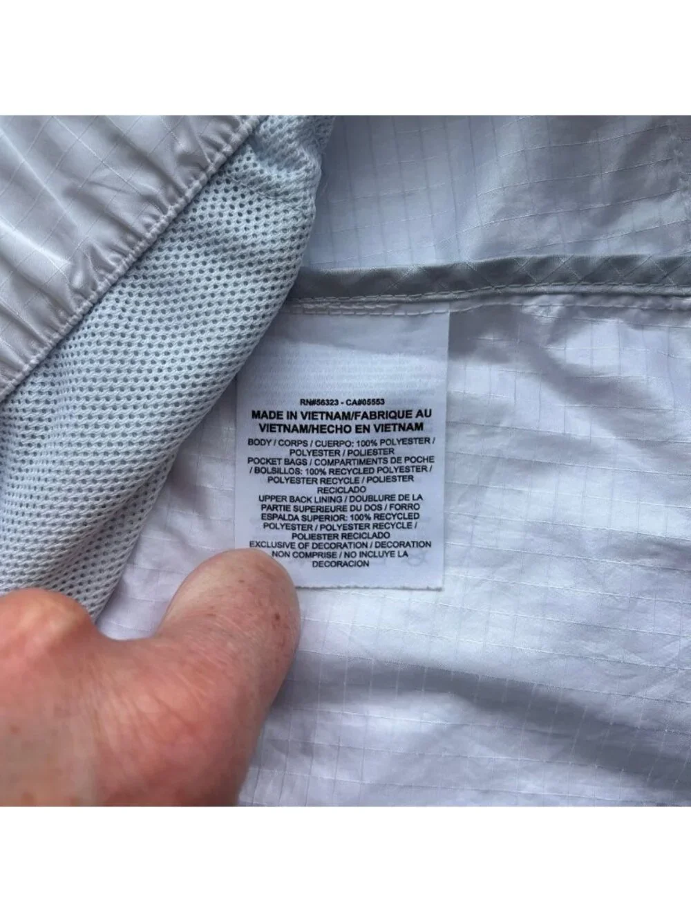 Vintage Nike Windrunner Track Jacket Full Zip Platinum White Colorblock Sz XL